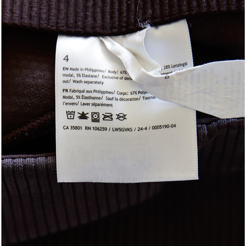 Lululemon Ribbed Softstreme Dark Brown Flared Pant size 4 - Picture 3 of 6